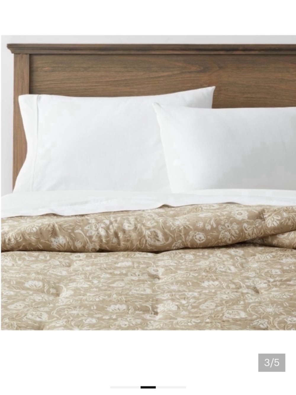 Threshold F/Q  Lofty Voile Quilt Moss Green and Cream
